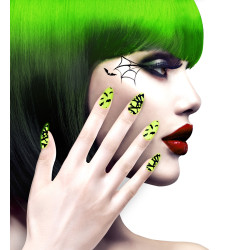 Umělé nehty neonové halloweenské